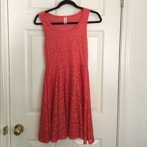 No Boundaries Red Orange Girl Dress